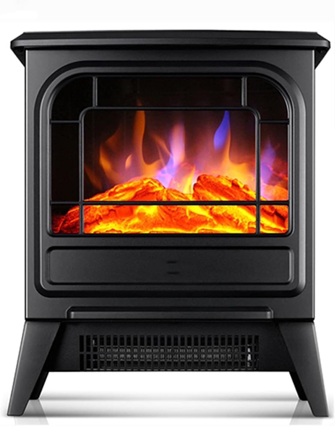 FUHAI-666 cheminée électrique, 350*222*422 mm (13,7*8,7*16,6 pouces), 900 W/1800 W., métal, Noir, Cheminées électriques Poêle