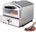 Four four à pizza, 30 cm, Argent, à pizza d'extérieur, Chaleur au gaz pour la cuisson et le gril avec pierre réfractaire