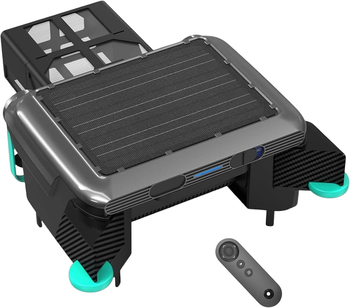 REWECI Systèmes de nettoyage automatique, Noir, Robot Skimmer de Piscine Moteurs sans Balais Nettoyeur sans Fil