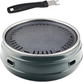 Bestiry barbecue à charbon, 33 cm, Vert/Noir, Estufa de carbón Redonda de Arcilla, parrilla portátil Para Camping