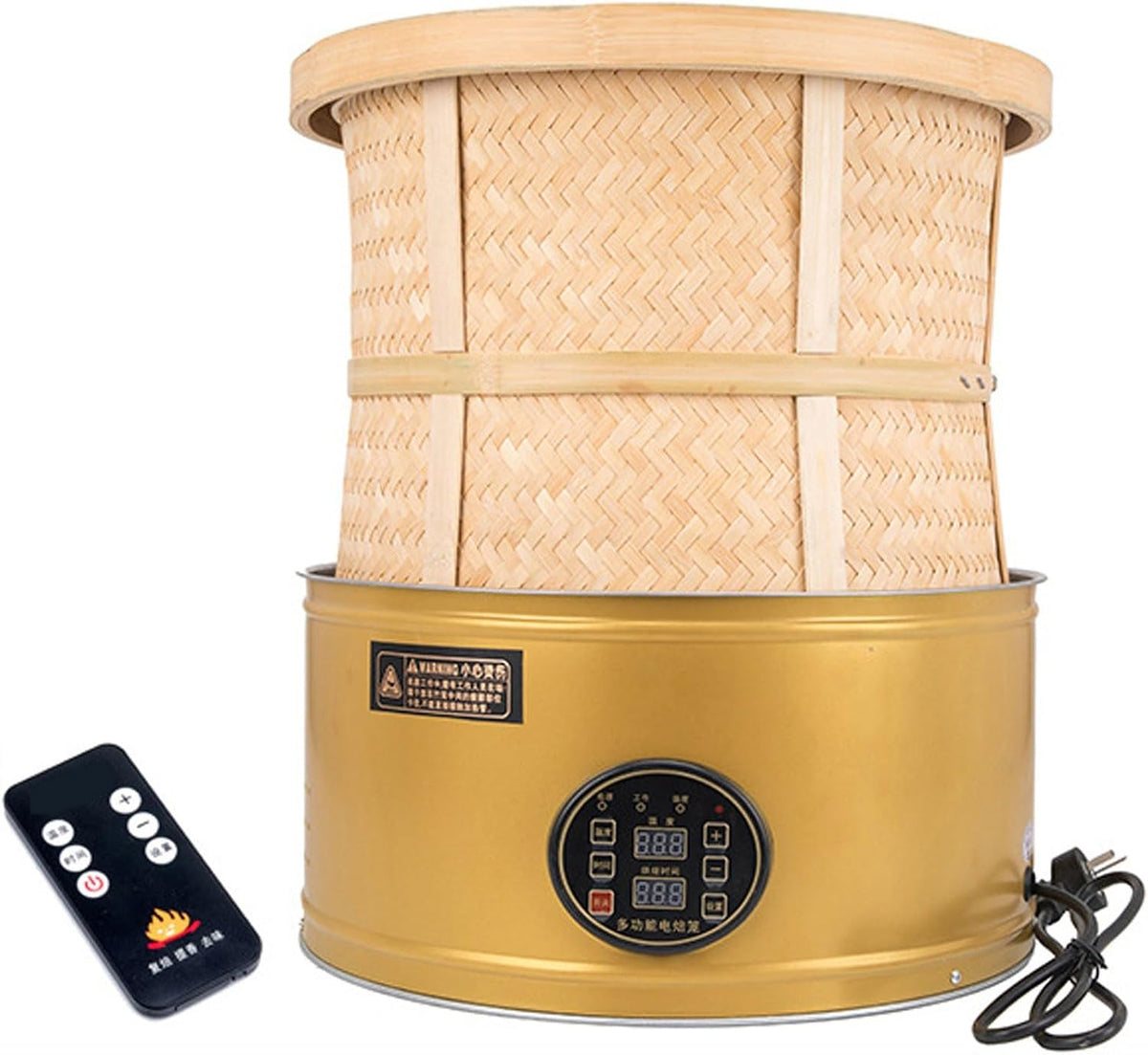 Eiwitany Torréfacteurs, 150 W, 2 kg, Noir, Marron, Or, Torréfacteur électrique à thé de précision, minuterie 1-10 h
