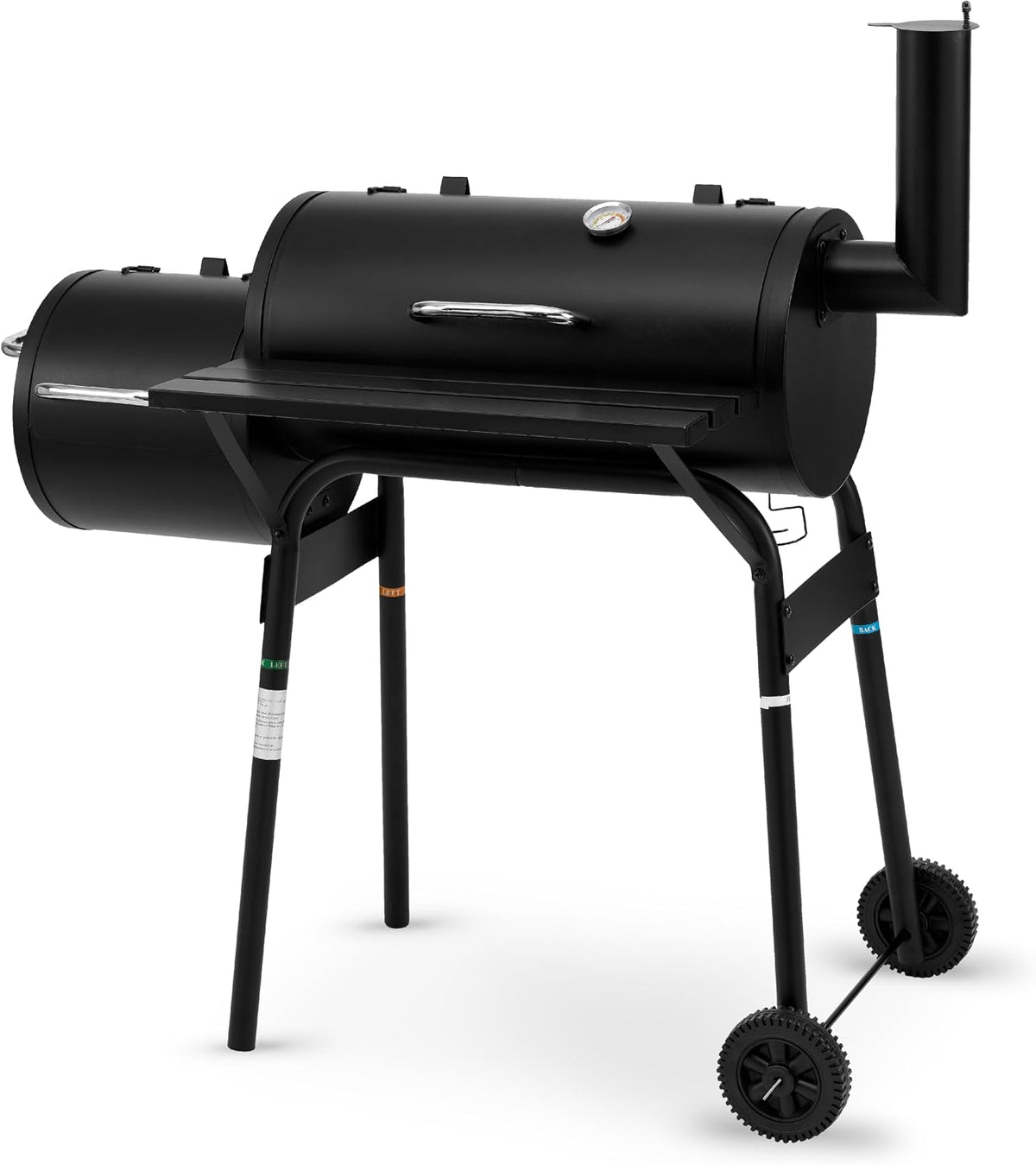 Tepro barbecue à charbon, 54 x 30 cm, Noir, Gril à charbon Smoker Wichita, surface de cuisson : environ