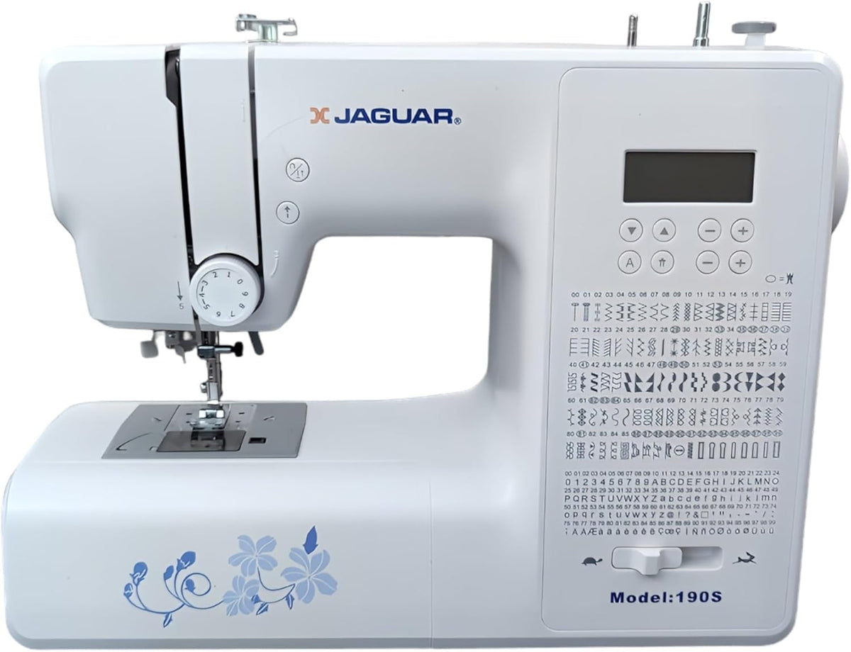 JAGUAR machine à coudre, métal, Noir, 190S Électronique de Démarrage, Machine Informatisée Légère, Quilting