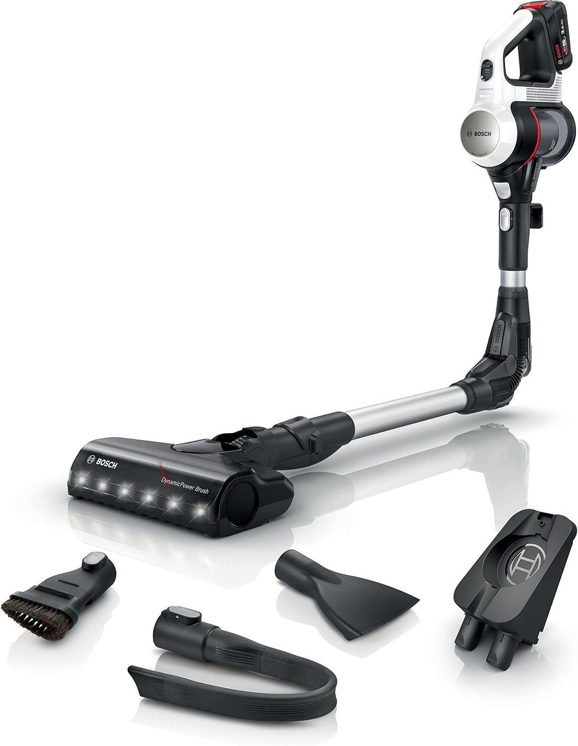 Bosch aspirateur balai sans fil, Noir, BBS711 W Unlimited 7, brosse LED
