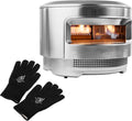 FEUERGOTT four à pizza, Argent/Noir, Solo Stove Pi - d'extérieur avec gants de barbecue, poêle à bois et brûleur à gaz