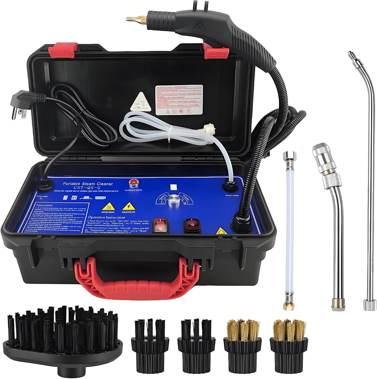 DNEPEI nettoyeur vapeur, 1700 W (110 V) / 3500 W (220 V), 110 V / 220 V, 220 V, plastique + métal, Noir, Haute Pression