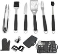 MQPALZKD Brosses-racloirs pour barbecue, Noir/Argent, BBQ Sac de Barbecue Ensemble de Barbecue Ensemble de Barbecue en Plein air