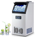 CO-Z machine à glaçons, 43 x 36 x 76 cm, 73 kg, 10 kg, 300 W, Acier inoxydable, Argent, Commerciale Capacité de 45 Glaçons /24 h