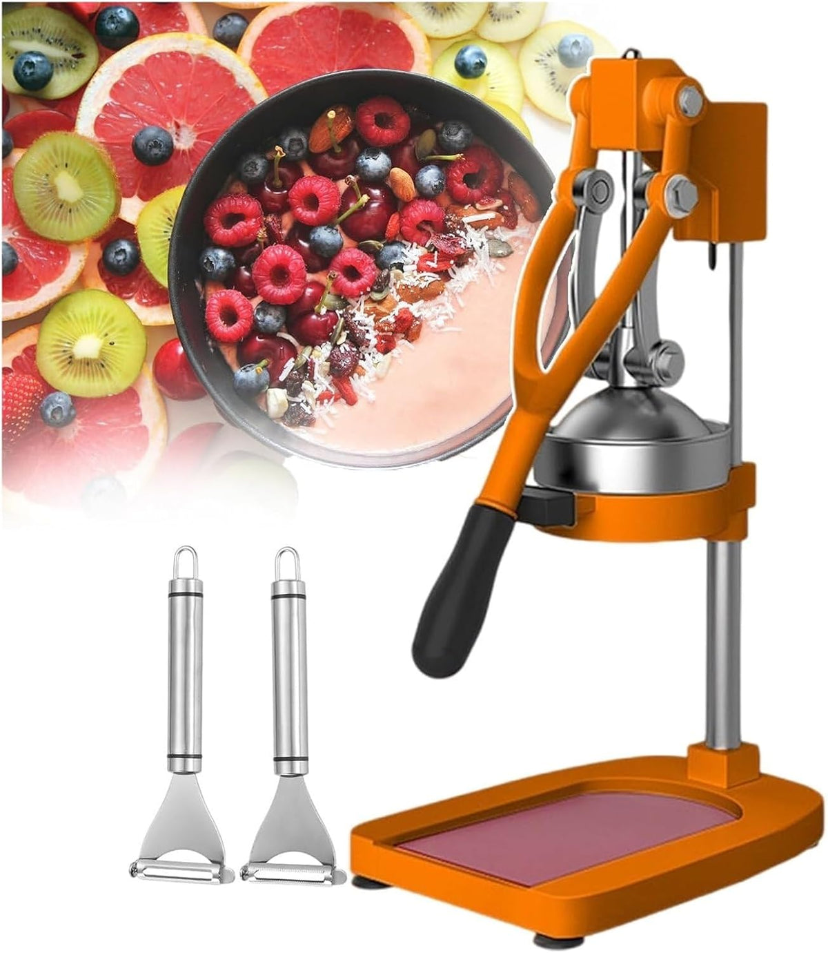 KEuLen presse-agrumes, acier inoxydable + alliage d'aluminium, Orange, en Fonte, Tomate et de pastèque( )