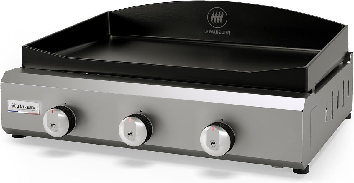 LE MARQUIER plancha, 61,6 x 55,1 x 25,3 cm, Noir/Argent, Amalia 360 INOX