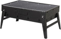 Barbecue barbecue à charbon, acier inoxydable., noir., d'extérieur pliable en acier inoxydable pour camping