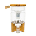 Santevia Carafes filtrantes, Blanc, Système de filtration d'eau en verre, Filtre de comptoir pour l'élimination du fluorure et du chlore