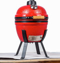 YNNI KAMADO barbecue à charbon, 35,6 cm, Rouge/Noir, TQ0014RE Four Kamado Grill œuf avec support Rouge