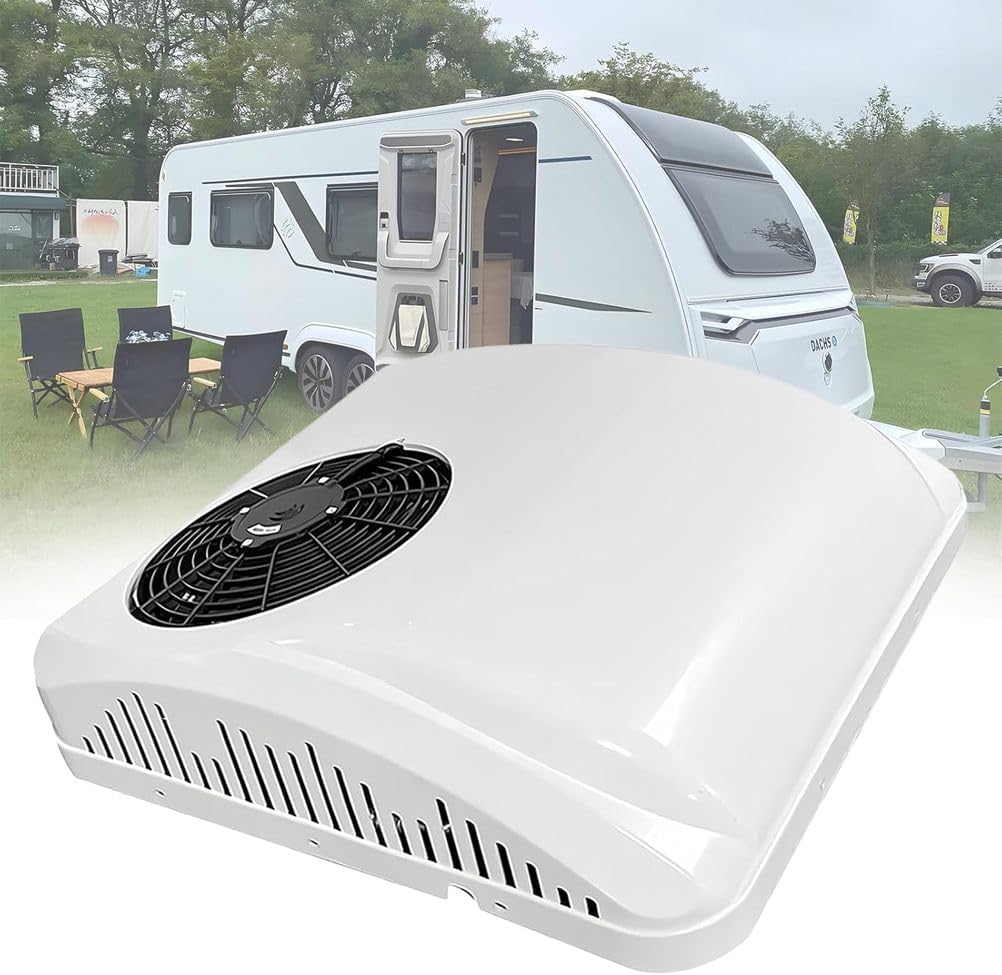 Climatiseur Climatiseurs, Blanc, unité de refroidissement et de chauffage CC pour camion, camping-car, automobile