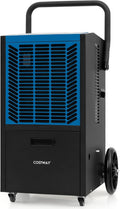 COSTWAY déshumidificateur, 66 L, 418 m, Bleu, Professionnel /Jour, Industriel avec Pompe et Tuyau de Vidange pour Pièces jusqu'à ²