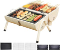 Barbecue fumoir, Blanc, léger Chal, ventilé d'extérieur idéal pour le camping, le porche, le jardin