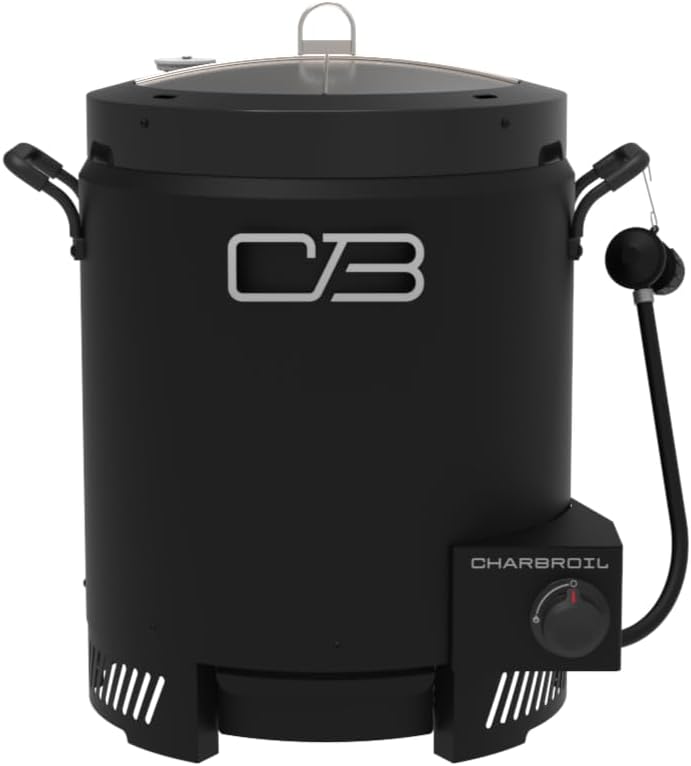 Charbroil friteuse à air chaud, 16 000 BTU et alimenté par du propane liquide, Noir
