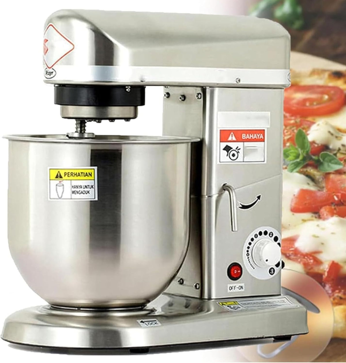 Cashwise robot de cuisine, 5 L / 7 L / 10 L, 350 W / 500 W / 500 W, 10 L, Noir, Robot pâtissier professionnel sur socle