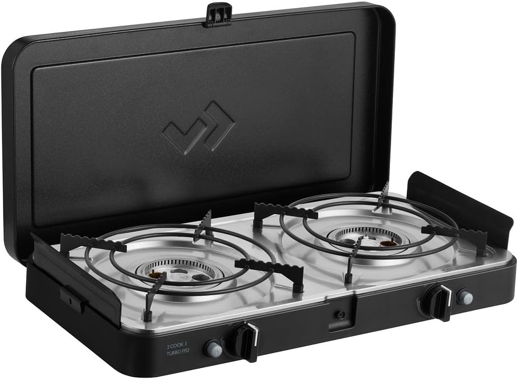 Cadac Réchauds, Noir/Argent, Réchaud à gaz 2 Cook 3 Turbo Stove