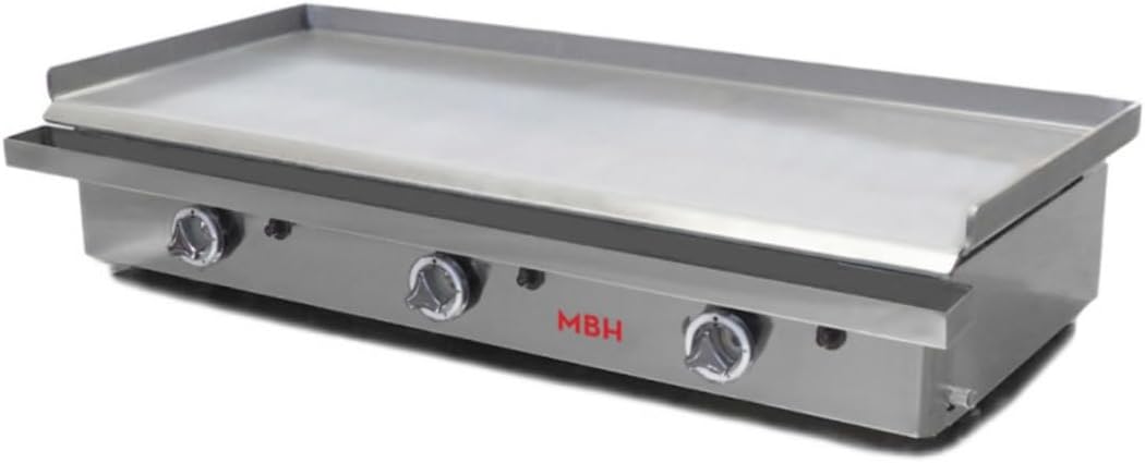 table de cuisson MBH - MAQUINARIA BAR HOSTELERÍA, 1020 x 457 x 210 mm, 9,6 kW., 100 cm, Argent