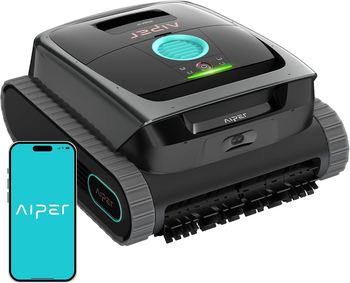AIPER Systèmes de nettoyage automatique, Noir, (Nouveau 2026) Scuba S3 Robot Piscine sans Fil Léger, Aspirateur Piscine avec Nettoyage Fond