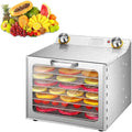 ASerZenith déshydrateur alimentaire, Blanc, Professionnel, 8/12 Niveaux, Minuterie 0-12 Heures, Contrôle De La Température 30 °C À 90 °C
