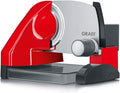 GRAEF. trancheuse électrique, 170 mm, Rouge/Argenté, GRAEF Trancheuse SKS500 rouge compacte, lame inox Ø, boîtier métal