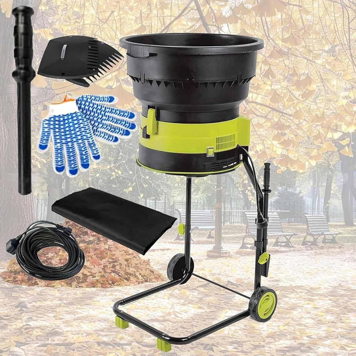 CGLYYDS broyeur, 2500w, 54 Cm, Noir, Diamètre De L'enton pour Nettoyage Cour Nopowercord