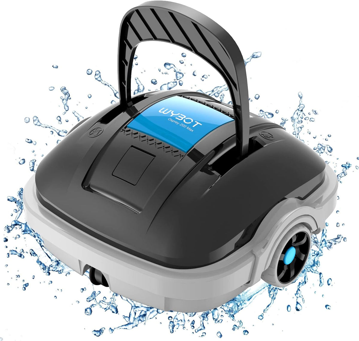WYBOT Systèmes de nettoyage automatique, 80 m, Noir, Robot Piscine, Aspirateur Piscine pour 100 Minutes de Fonctionnement