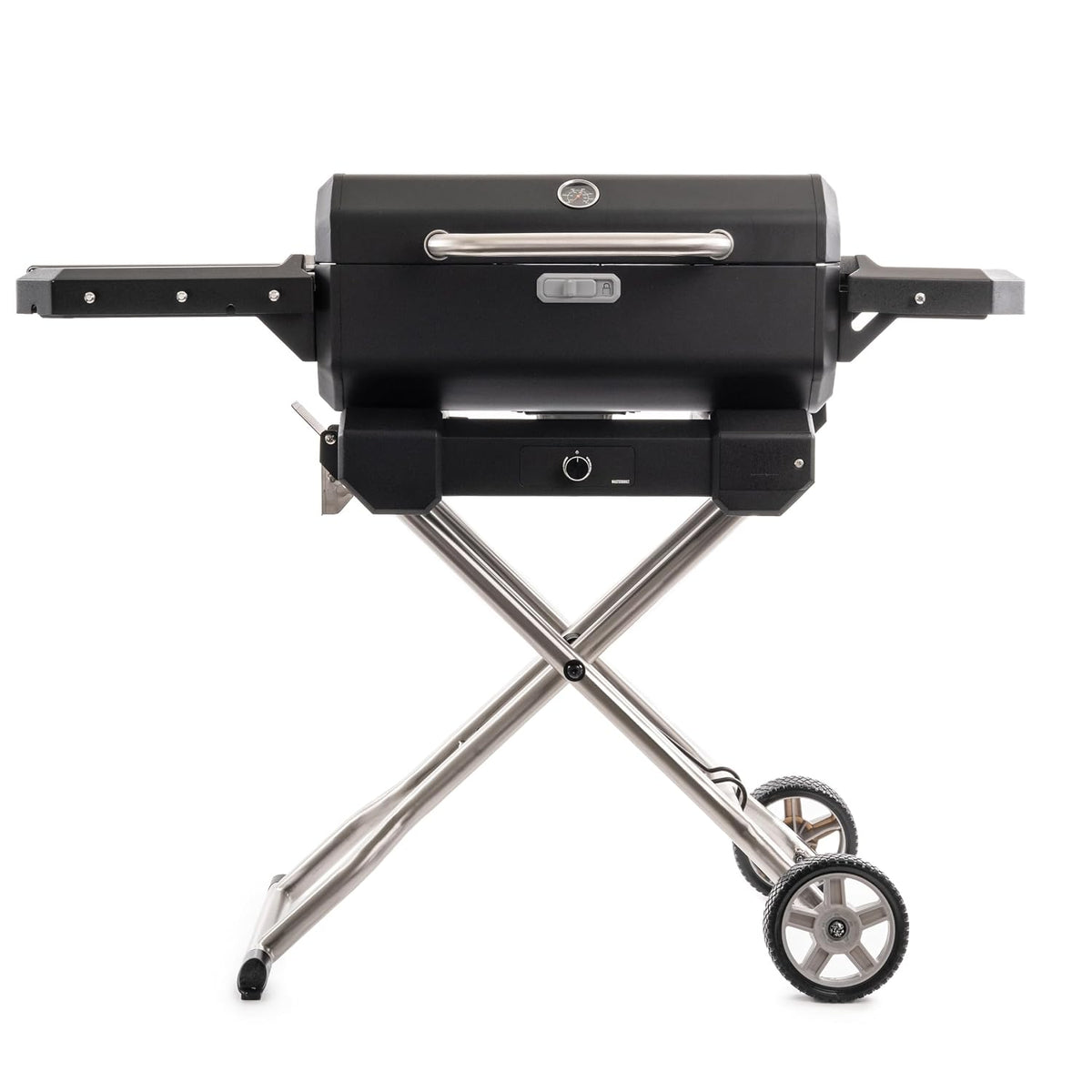 AmazonBasics barbecue à charbon, 600 pouces, Noir/Acier Inoxydable, chariot pliable et carrés de cuisson en noir