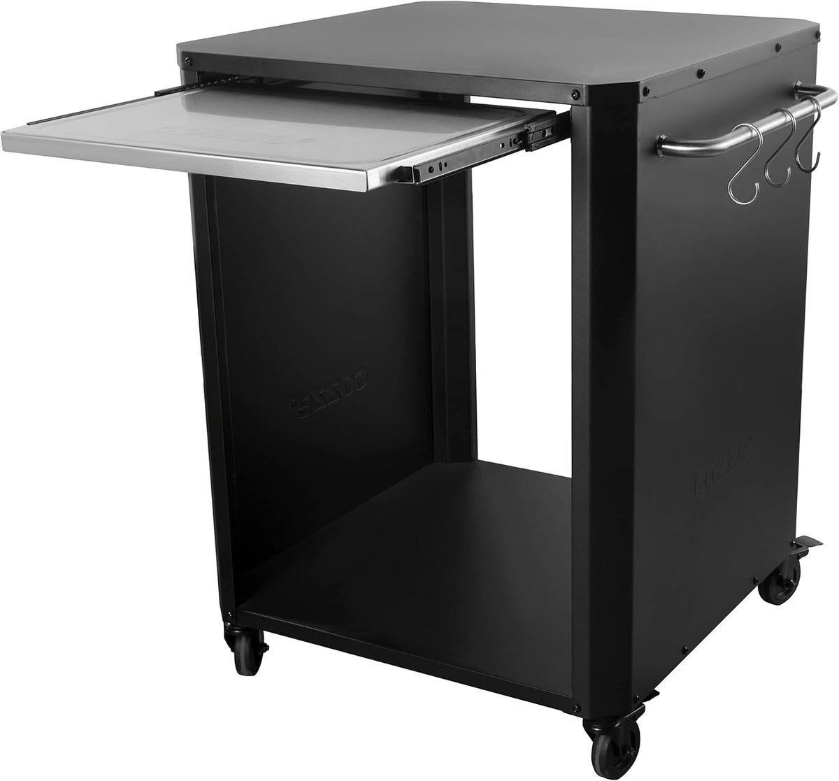 cozze Cuisines d'extérieur, 77 × 66,5 × 82,5 cm, 60 cm, Acier galvanisé avec revêtement en poudre, Noir mat, Hauteur de Travail idéale pour Fours ®