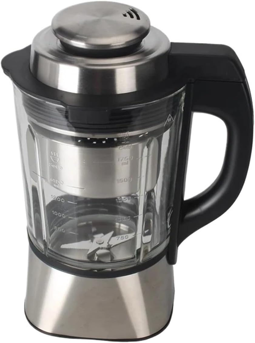 ZYSLXHOCZ broyeur, ECO-PB907, 1,75 L (bocal en verre résistant à la chaleur), 2 L, PP/ABS/SS/Verre, Argent