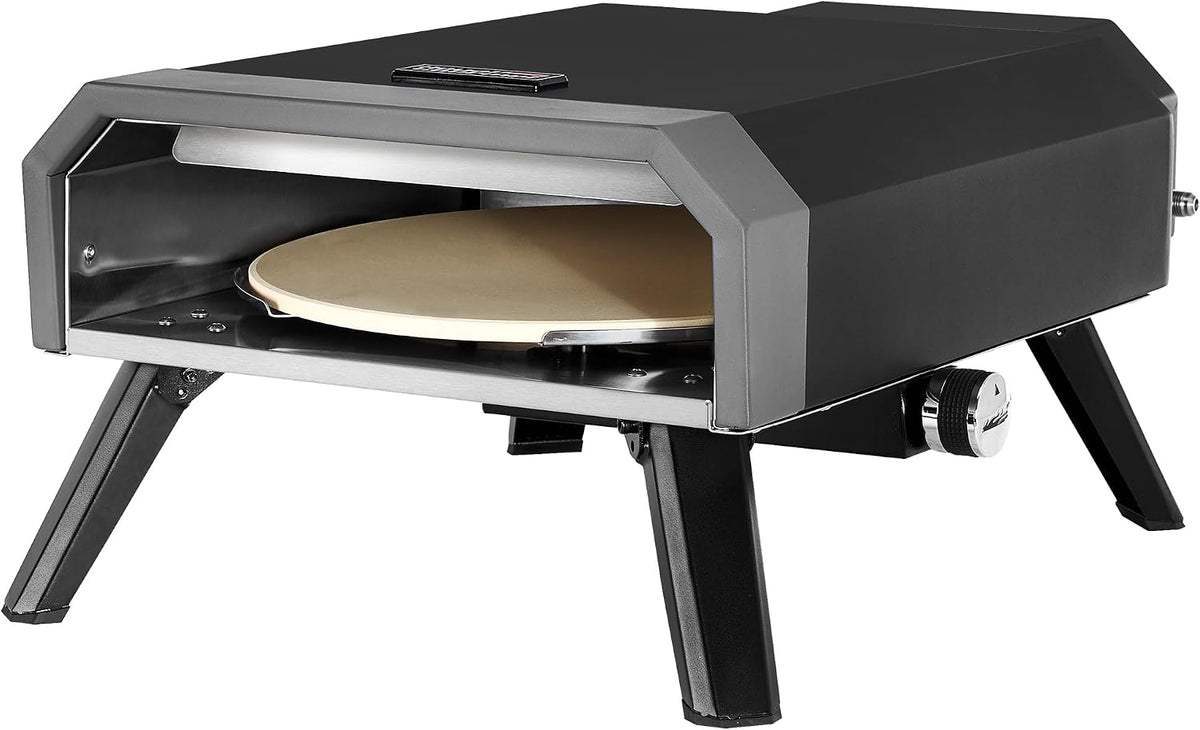 Royal Gourmet four à pizza, 4 KW, 33 cm, Noir, Gaz Extérieur, Barbecue à Pizza de avec Pierre Pizza de ⌀, Le Camping