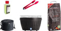 LotusGrill barbecue à charbon, 1 kg, 200 ml, Noir/Rouge/Gris/Argent, Barbecue Kit de démarrage : 1x charbon de bois de hêtre gris anthracite