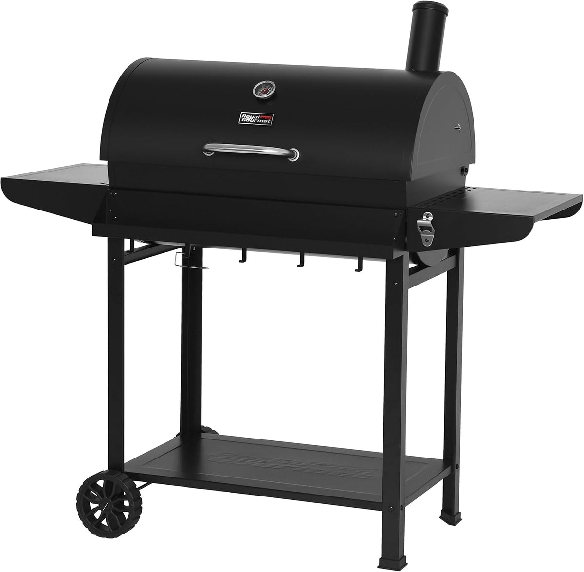 Royal Gourmet barbecue à charbon, 76,2 cm, 627 cm, Noir, CC1830T Barbecue au charbon de bois de avec panier de rangement avant
