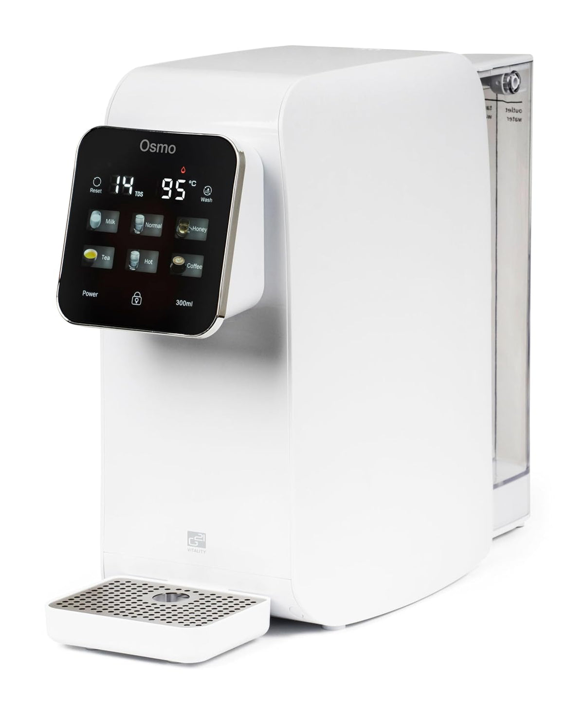 G21 Filtres sous éviers, 2200 W, Noir, Osmo Système d'osmose inverse, filtrage, reminéralisation, 6 niveaux de température de 25 °C à 95 °C