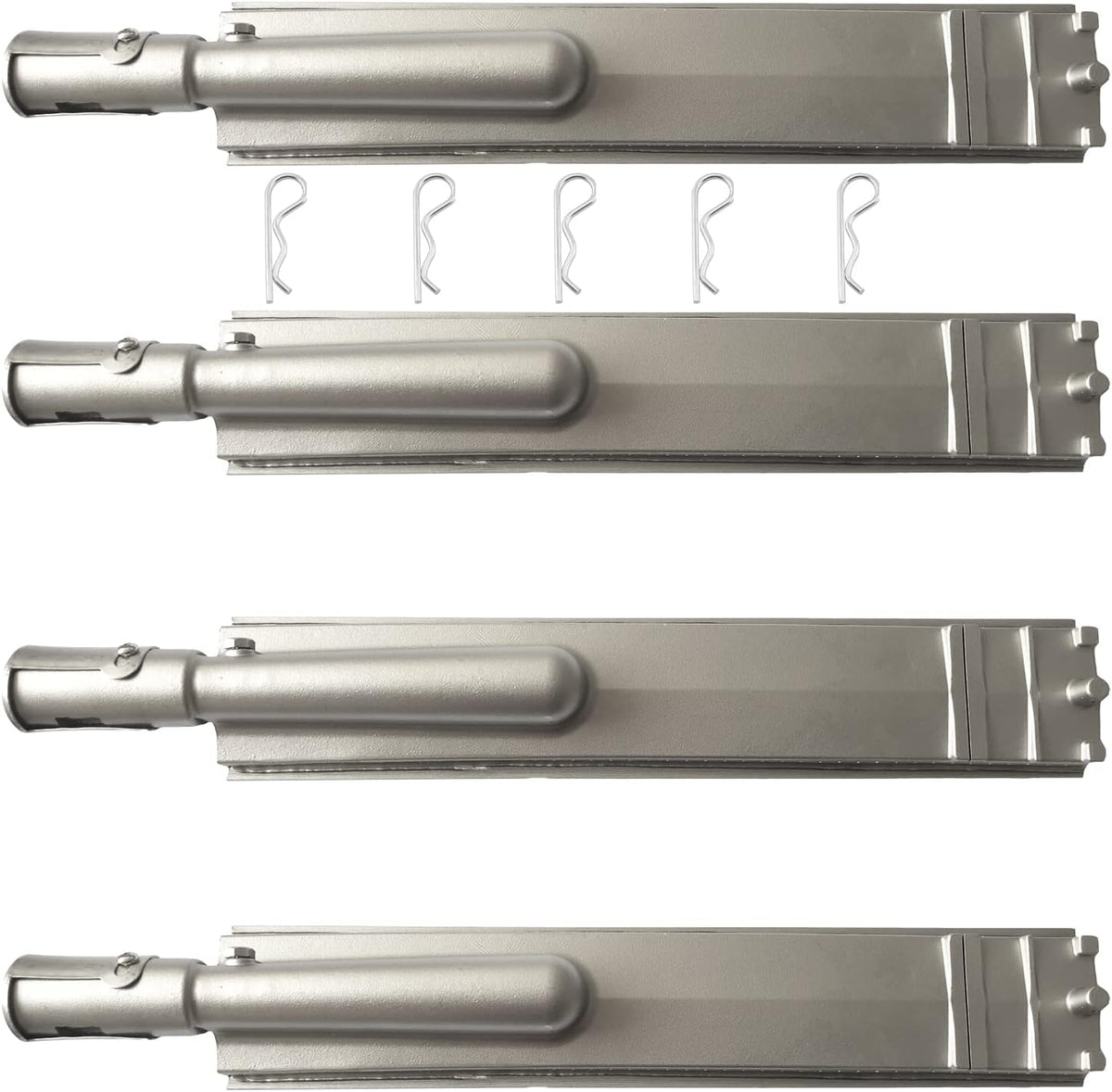 GRILLJOB Pièces de rechange pour barbecue, CITSS, 410 mm 4 pièces., fonte d'acier inoxydable 304, Argent, Cal Flame