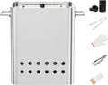 fumoir, Argent, vertical au charbon de bois, grille en acier inoxydable 430 avec chauffage uniforme à 360°