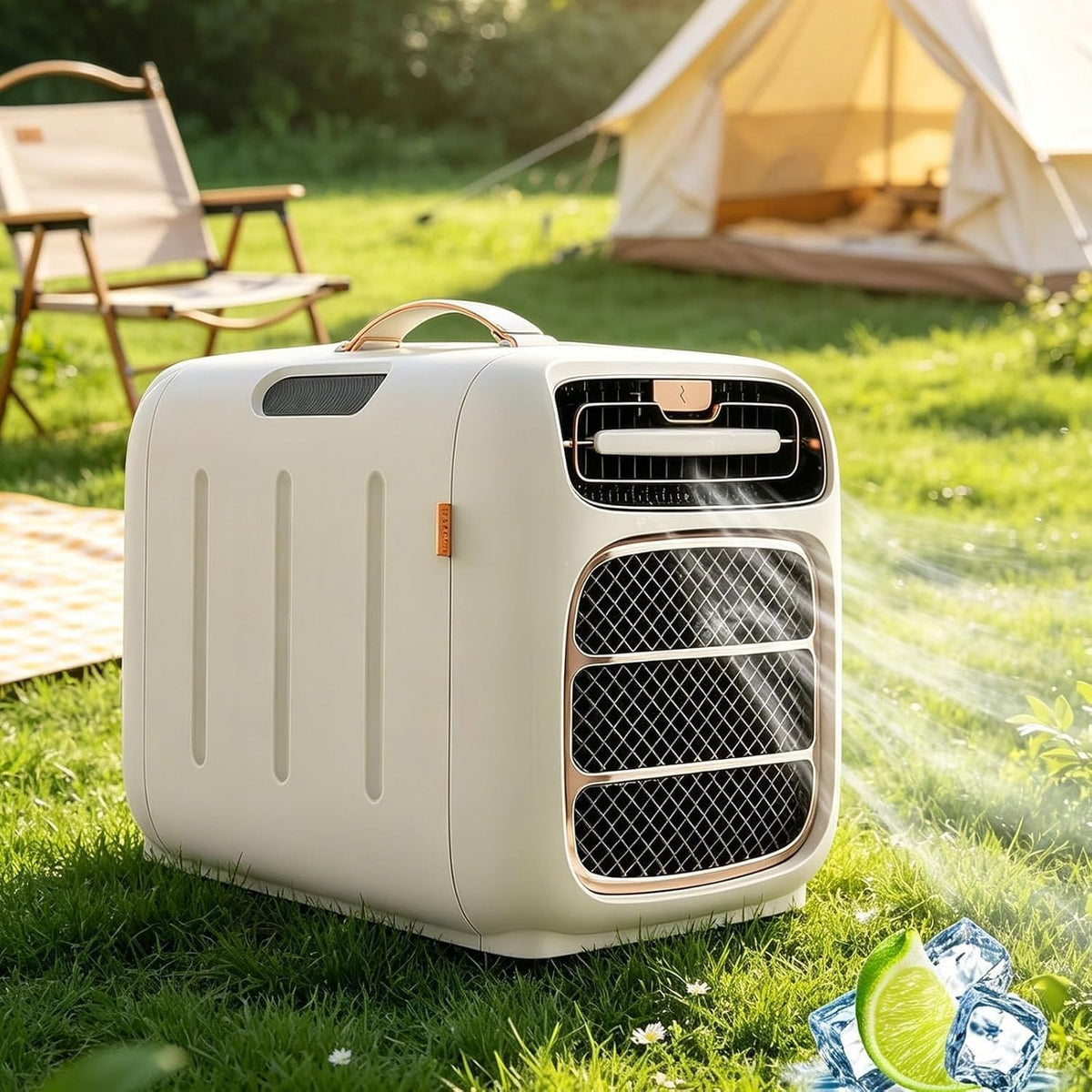 climatiseur portable BoTongSiHai, 490 x 265 x 336 mm, 420 W, 4800 BTU, Blanc, Climatiseur Bureau, Compact 4 en 1
