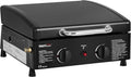 table de cuisson Royal Gourmet, 2,5 KW, Noir, Plancha à Gaz Portable avec 2 Brûleurs, Plancha Gaz Exterieur avec Plaque de Cuisson Émaillée