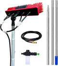Brosse Brosses pour vitres, 13,6 m, 20 m, 55 cm, Noir, télescopique, Nettoyeur de panneaux solaires, lave-toit