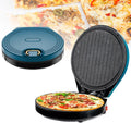 Four four à pizza, 1800 W, Bleu/Noir, à pizza portable avec contrôle indépendant de la température, surfaces antiadhésives pour un chauffage rapide