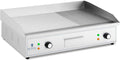 Royal Catering table de cuisson, 400 W, 727 x 420 mm, Gris, Plaque Rainurée + Lisse En Fer)