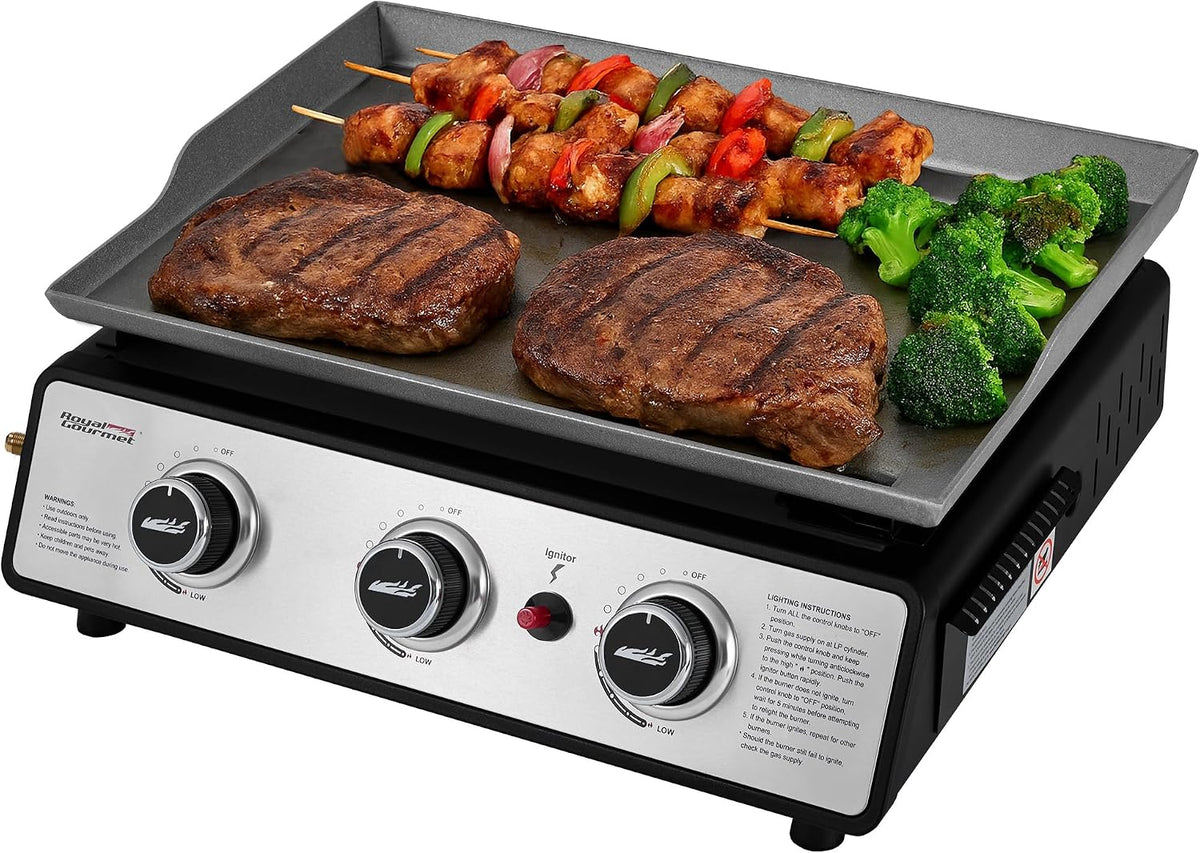 Royal Gourmet braséro, 41,9 cm, Noir/Argent, Brasero portable d'extérieur, en maille d'acier pliable, pieds pliables et sac de transport