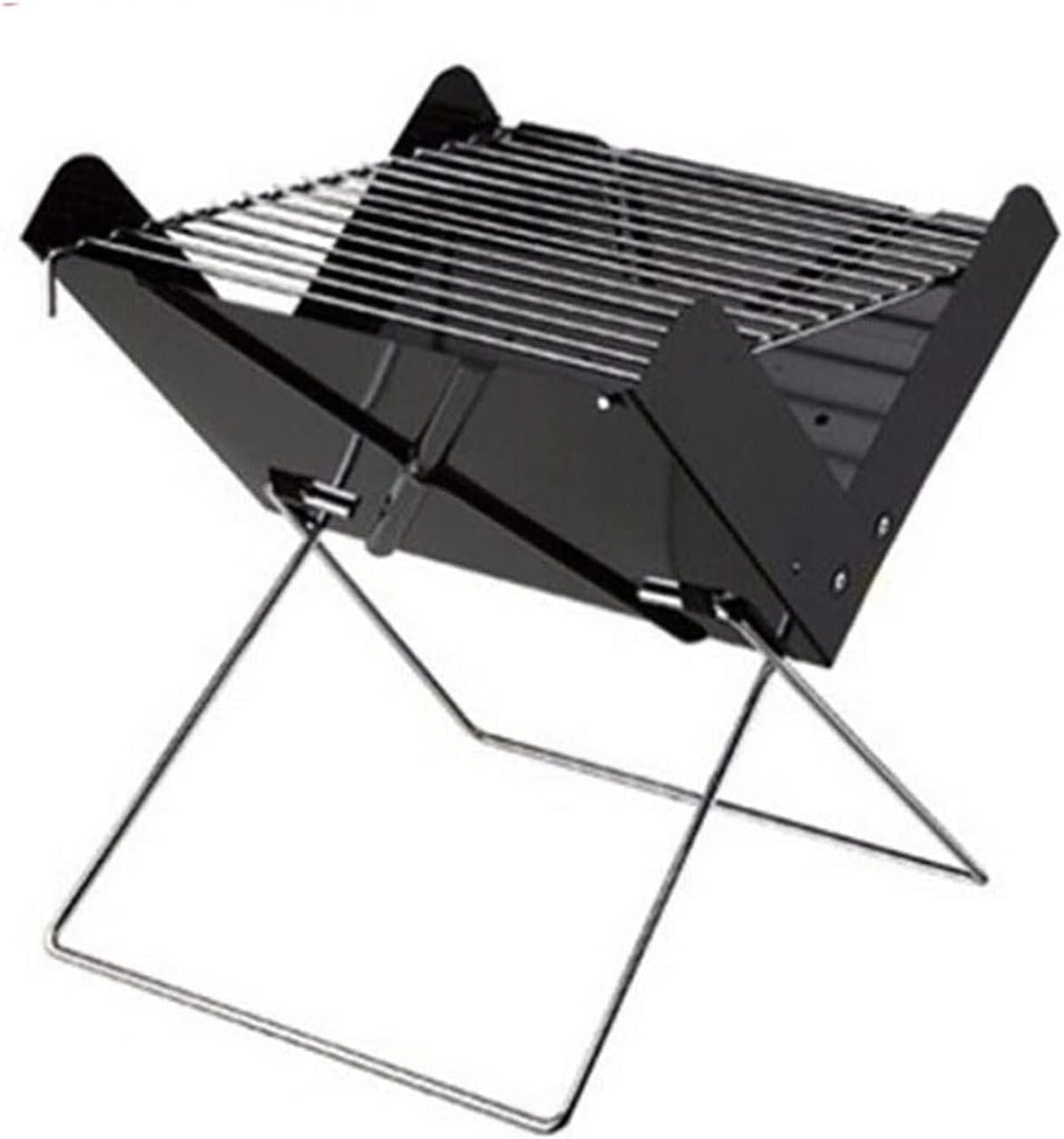 Plaque barbecue à charbon, Noir/Argent