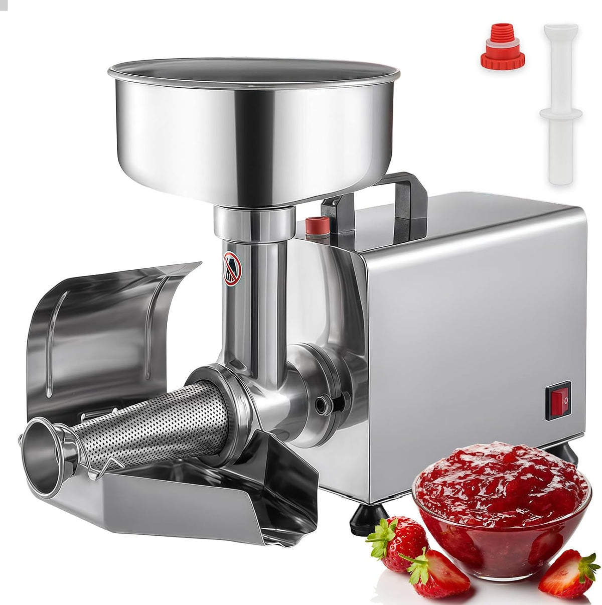 BANGBANGJI presse-agrumes, 50 × 25 × 35 cm, 450 W, 110-240 V, 450 W, Acier inoxydable 304 de qualité alimentaire, Argenté