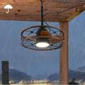 KZT Ventilateurs de plafond avec lampe intégrée, Blanc