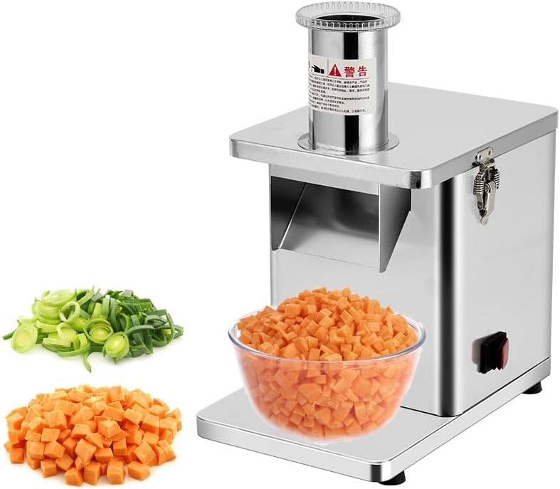 WOTZOV trancheuse électrique, 32 × 22 × 38 mm, 200 W, Noir, Professionnelle pour légumes, saucisses, poivrons