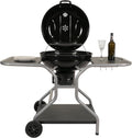 Mendler barbecue à charbon, 143x131x66 cm, Noir/Gris, Chariot de barbecue HWC-N16 acier émaillé noir