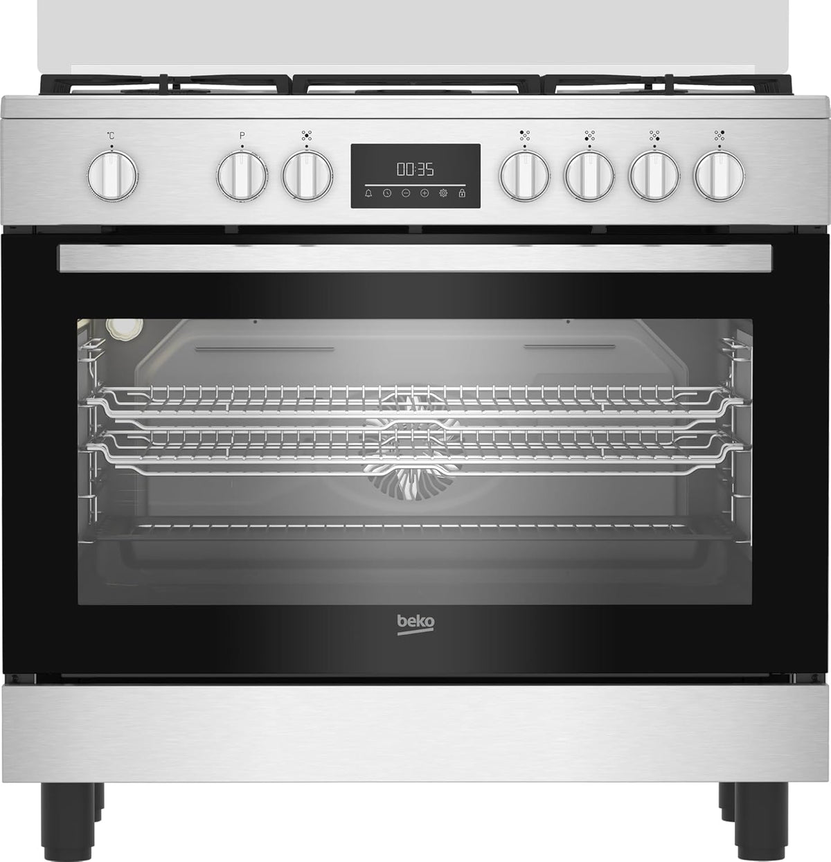 Beko épilateur à lumière pulsée, 90 x 60 cm, 111 L, Inox/Noir, Cuisine à gaz, BGM11226EX, série bPRO 500 four multifonction